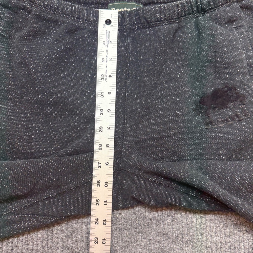 Roots Salt & Pepper Sweatpants Womens Medium Gray Black Logo Jogger Lounge - Picture 7 of 10